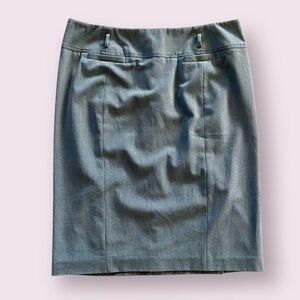 Focus 2000 Gray Pencil Skirt with Slits in Back